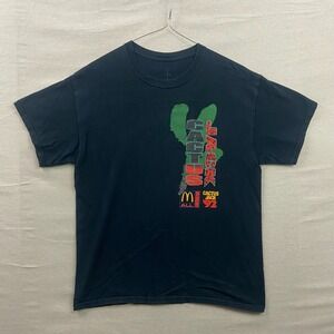 Travis Scott Cactus Jack‎ McDonald's T-Shirt M Black Graphic Print 2020 Collab